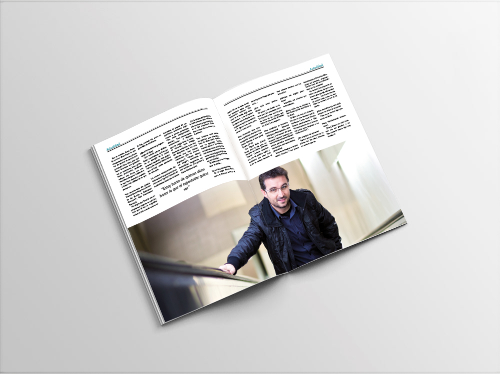 Ejemplo de parte del diseño y maquetación de la revista Albricias!