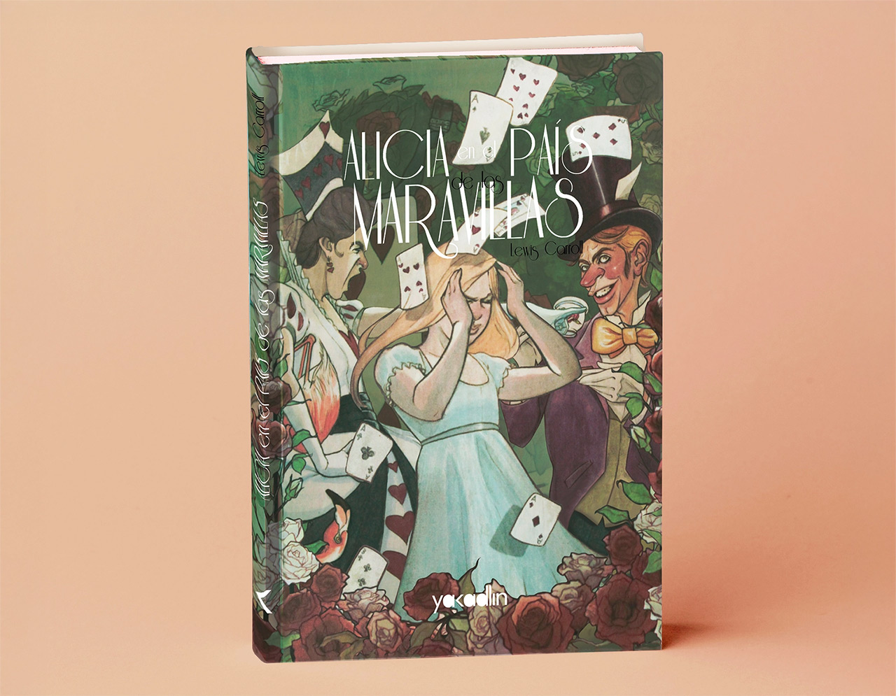 Ejemplo de parte del diseño y maquetación del libro Alicia en el País de las Maravillas