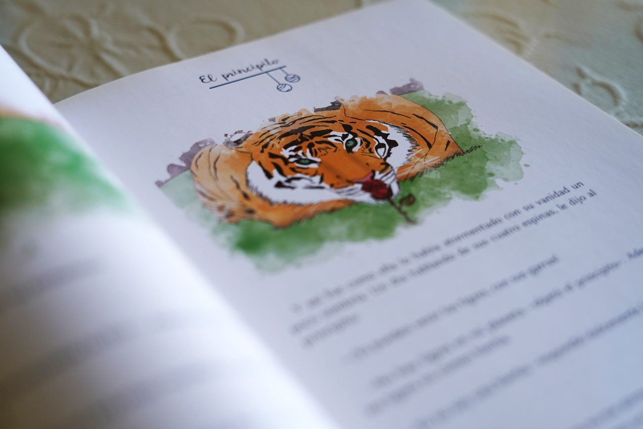 Ejemplo de parte del diseño, maquetación e ilustración del libro El Principito