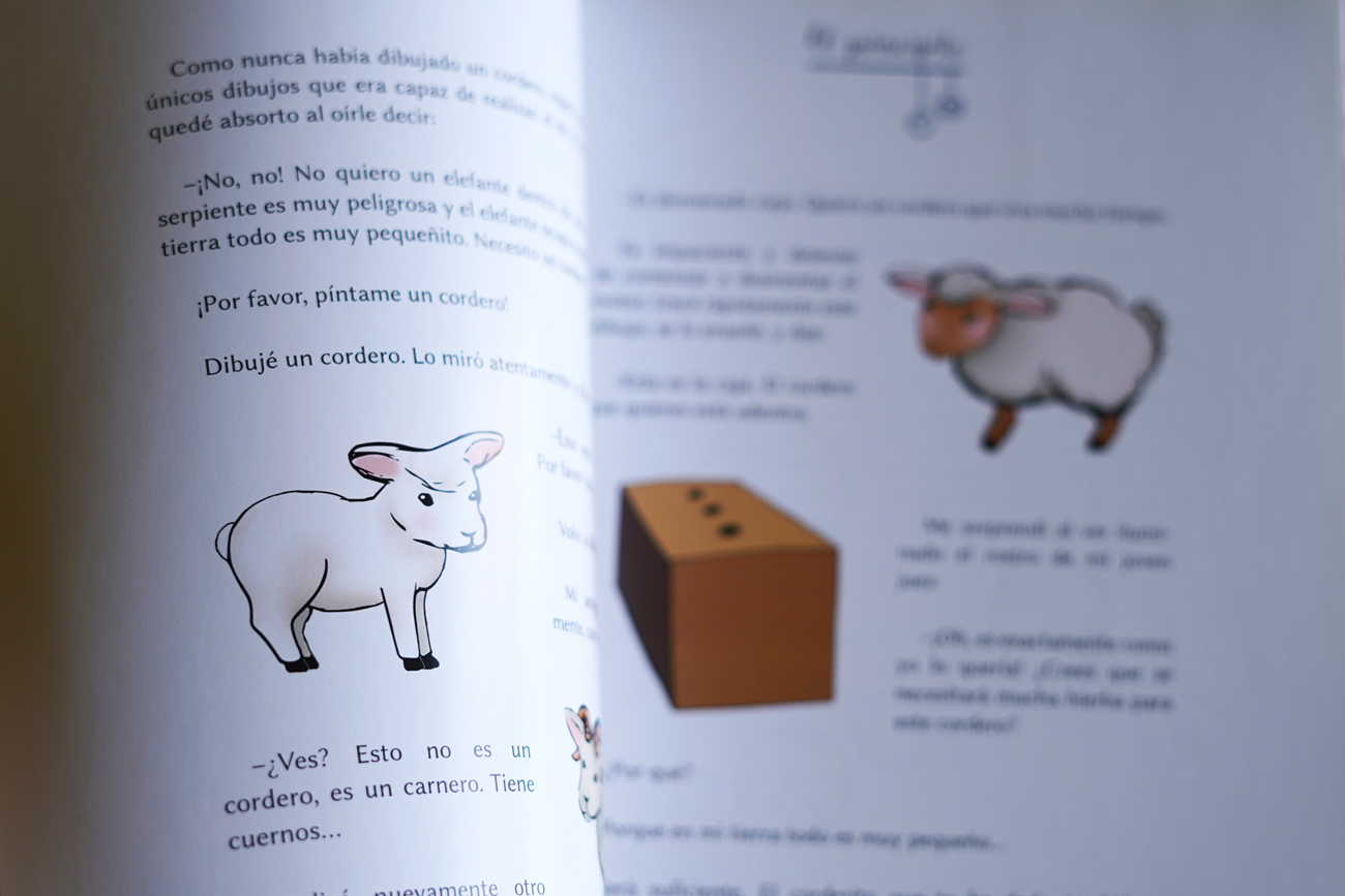 Ejemplo de parte del diseño, maquetación e ilustración del libro El Principito