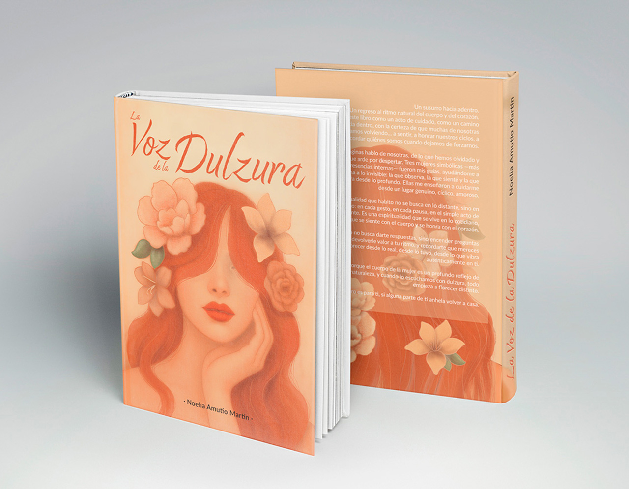 Ejemplo del diseño e ilustración del libro La voz de la dulzura