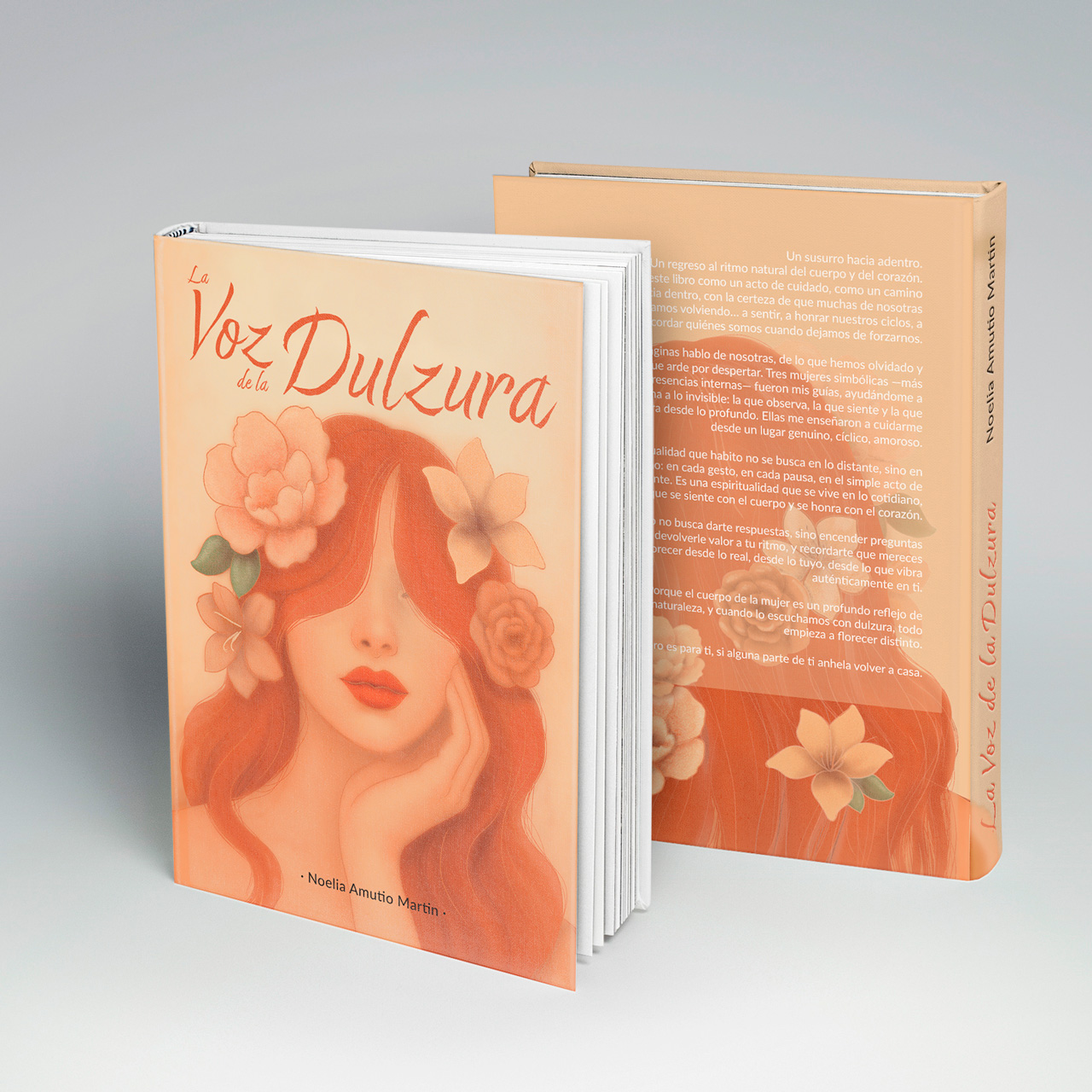 Ejemplo del diseño e ilustración del libro La voz de la dulzura